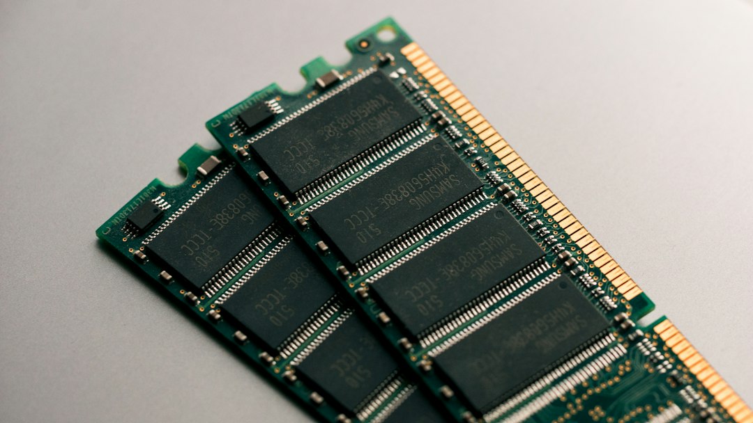 Two RAM memory modules used for a laptop RAM upgrade