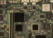 Close-up of a computer motherboard for an overheating laptop checkup